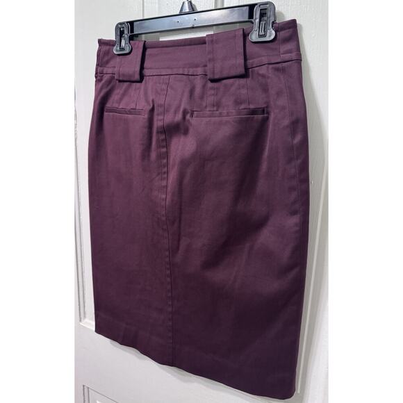 Yves Saint Laurent Rive Gauche Burgundy Pencil Skirt Size 40 - Picture 5 of 10